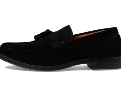 Stacy Adams Peppley Tassel Slip-On Black Suede