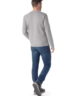 Smartwool Perfect Crew Long Sleeve Tee Light Gray Heather New