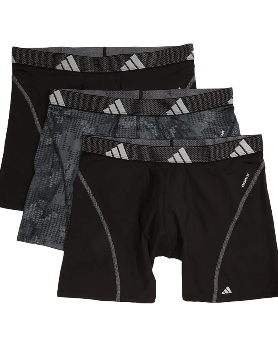 Activewear|adidas Performance Mesh Graphic Boxer Brief 3-Pack Digi Camo Black/Onix/Black/Clear Grey