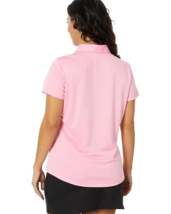 Activewear|Shirts & Tops|adidas Golf Performance Solid Short Sleeve Golf Polo Shirt Light Pink