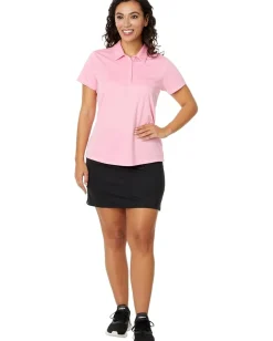 Activewear|Shirts & Tops|adidas Golf Performance Solid Short Sleeve Golf Polo Shirt Light Pink