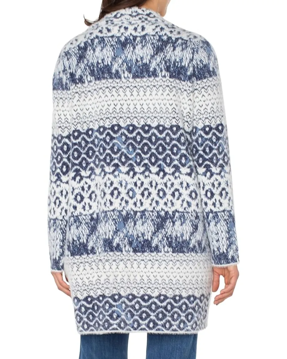 Women Liverpool Los Angeles Petite Long Sleeve Open Front Sweater Coat 32 3/4" HPS