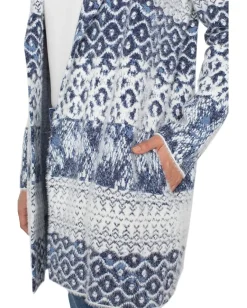 Women Liverpool Los Angeles Petite Long Sleeve Open Front Sweater Coat 32 3/4