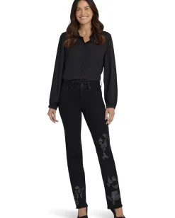 Women NYDJ Petite Marilyn Embroidery Jeans in