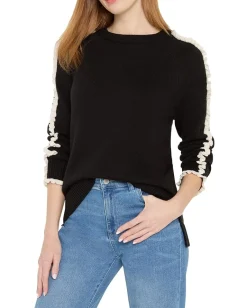 Women NIC+ZOE Petite Ruffled Down Sweater