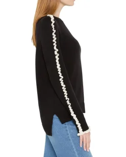 Women NIC+ZOE Petite Ruffled Down Sweater