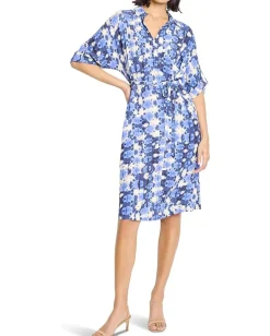 Women NIC+ZOE Petite Shibori Stone Belted Devon Dress