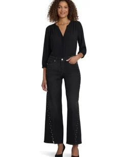 NYDJ Petite Teresa Wide Leg Jeans in French Nightfall Clearance