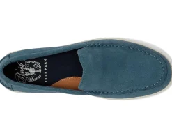 Cole Haan Pinch Weekender Venetians China Blue Suede/Ivory Clearance