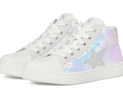 Naturino Shoes<Pinn High Zip (Toddler/Little Kid) White/Silver