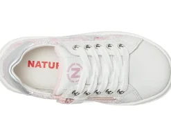 Naturino Shoes<Pinn Zip (Toddler/Little Kid) White/Pink/Silver