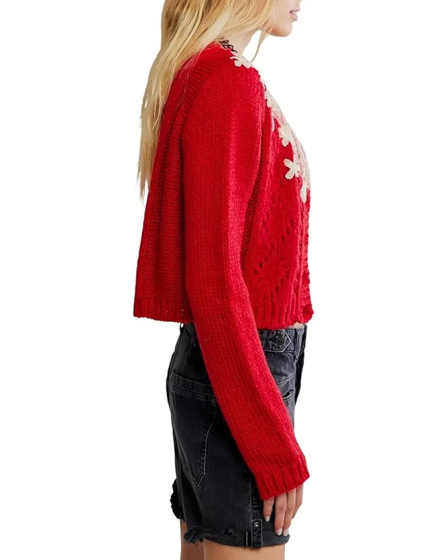 Free People Sweaters<Pixie Cardi Red