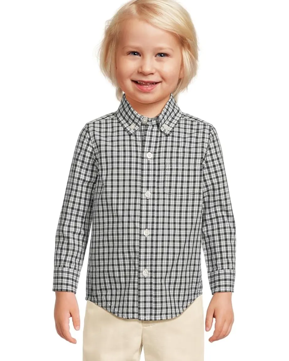 Kids/BOY Janie and Jack Plaid Poplin Button Down Shirt (Infant)