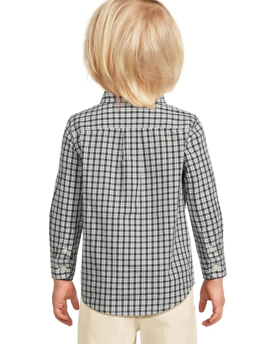 Kids/BOY Janie and Jack Plaid Poplin Button Down Shirt (Infant)