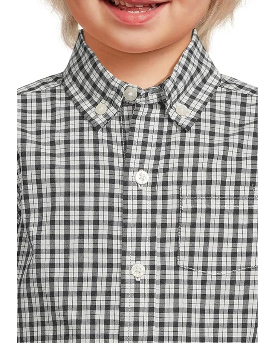 Kids/BOY Janie and Jack Plaid Poplin Button Down Shirt (Infant)