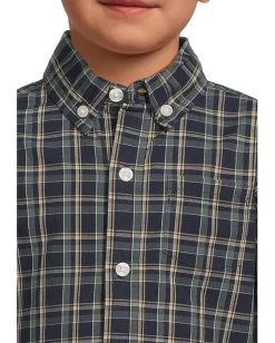 Janie and Jack Clothing<Plaid Poplin Button Down Shirt (Infant) Multicolor