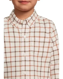 Janie and Jack Plaid Twill Button Down Shirt (Infant) Multicolor