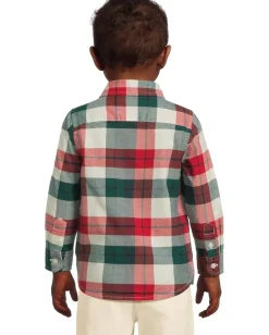 Janie and Jack Clothing<Plaid Twill Button Down Shirt (Infant) Multicolor