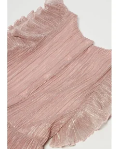 Janie and Jack Clothing<Pleated Lurex Dress (Toddler/Little Kid/Big Kid) Pink