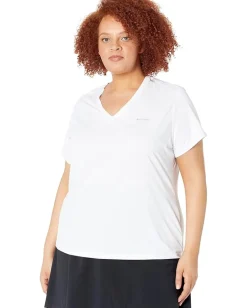 Women Columbia Plus Size Hike™ Short Sleeve V-Neck
