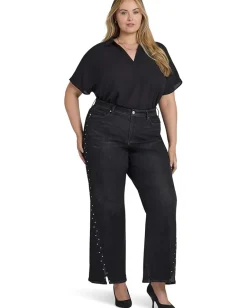 NYDJ Jeans<Plus Size Teresa Rhinestone Jeans in French Nightfall