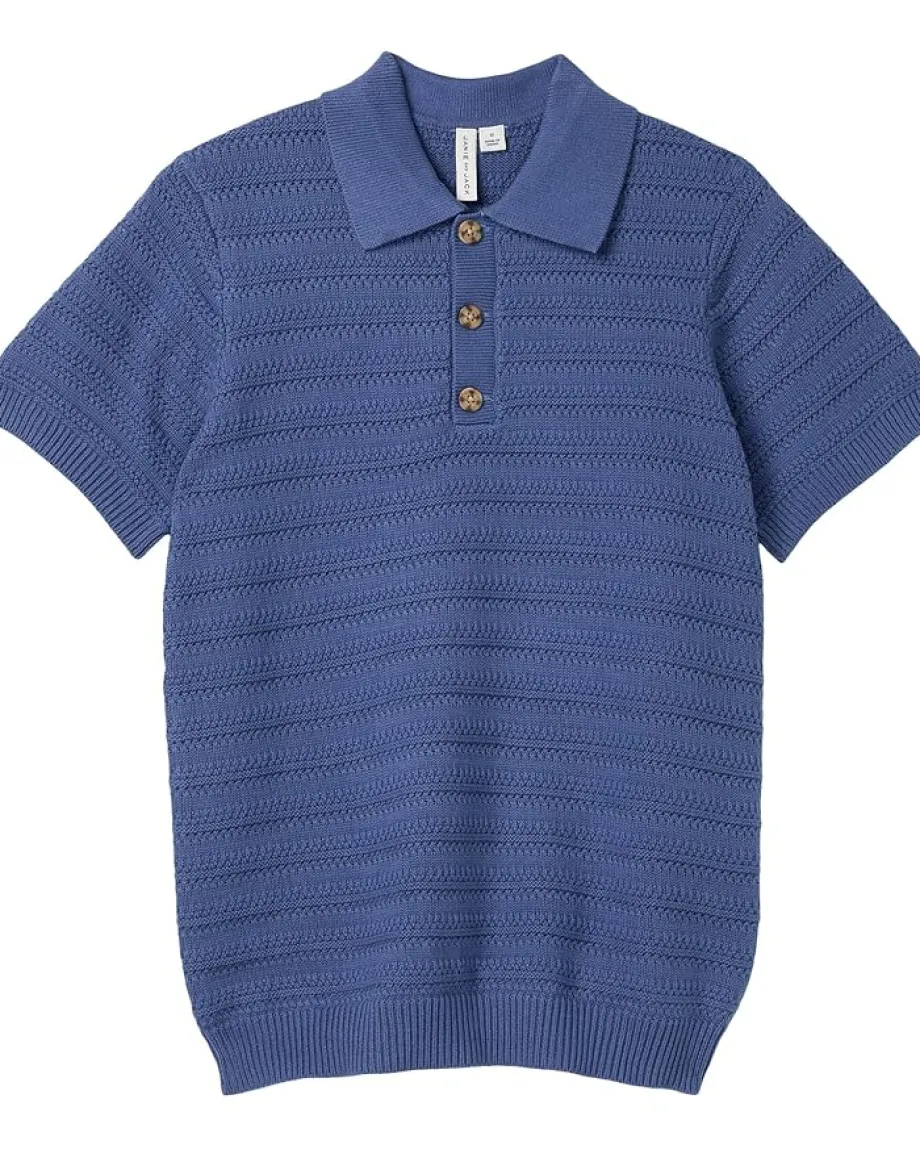 Janie and Jack Clothing<Polo Sweater (Toddler/Little Kid/Big Kid) Blue