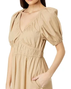 Women Vineyard Vines Poplin V-Neck Midi Dress