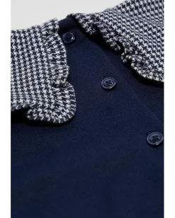 Janie and Jack Printed Collar Sweatshirt (Toddler/Little Kid/Big Kid) Navy Blue New