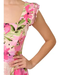 Adrianna Papell Dresses|Dresses<Printed Midi Dress Pink Multi