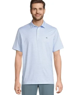 Vineyard Vines Printed Sankaty Polo Whale Dot - White Outlet