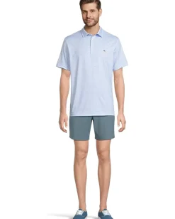 Vineyard Vines Printed Sankaty Polo Whale Dot - White Outlet