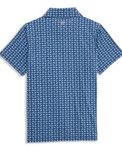 Vineyard Vines Kids Clothing<Printed Sankaty Polo (Toddler/Little Kid/Big Kid) Footballs Moonshine