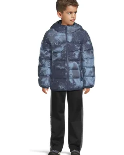Under Armour Kids Clothing<Pronto Print Puffer Jacket (Little Kid) Washed Navy