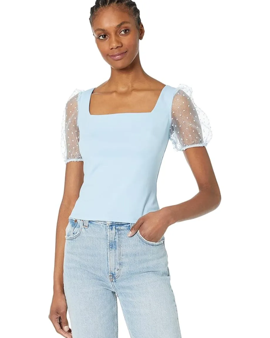 BCBGeneration Shirts & Tops|Shirts & Tops<Puff Sleeve Top V1VX1T11 Aquamarine