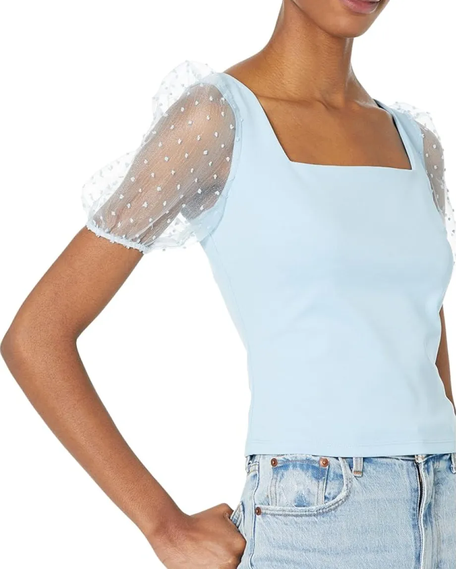 BCBGeneration Shirts & Tops|Shirts & Tops<Puff Sleeve Top V1VX1T11 Aquamarine