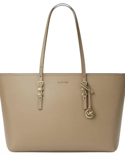 MICHAEL Michael Kors Handbags|Totes<Quinn Large East West Top Zip Tote Husk
