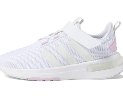 adidas Kids Racer TR23 EL (Little Kid/Big Kid) Footwear White/Off-White/Bliss Lilac Outlet