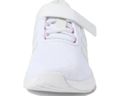 adidas Kids Racer TR23 EL (Little Kid/Big Kid) Footwear White/Off-White/Bliss Lilac Outlet