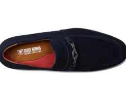 Stacy Adams Loafers|Loafers<Ravelle Moc Toe Bit Slip-On Navy Suede