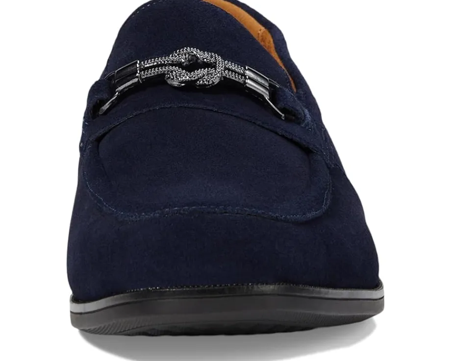 Stacy Adams Loafers|Loafers<Ravelle Moc Toe Bit Slip-On Navy Suede
