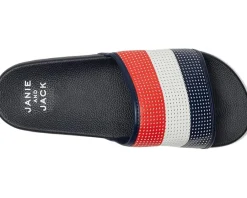 Shoes|Janie and Jack Red White Blue Slide (Toddler/Little Kid/Big Kid) Multicolor