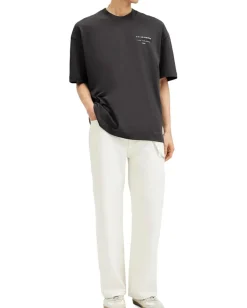 AllSaints Redact Short Sleeve Crew Washed Black Online