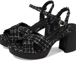 Heels|Sandals|Kenneth Cole Reaction Reeva Platform Black Fabric