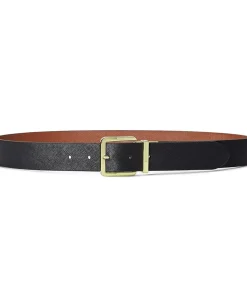 Women Lauren Ralph Lauren Reversible Crosshatch Leather Belt
