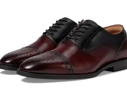 Stacy Adams Reynolds Cap Toe Lace-Up Burgundy Multi New