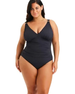 Bleu Rod Beattie Ring Me Up Over-the-Shoulder One-Piece Black Best