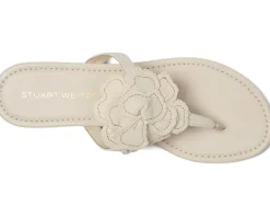 Sandals|Sandals|Stuart Weitzman Rio T-strap Sandals Linen