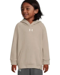 Clothing|Under Armour Kids Rival Fleece Hoodie (Big Kid) Timberwolf Taupe