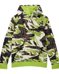 Under Armour Kids Clothing<Rival Fleece Printed Hoodie (Big Kids) Green Vibe/White