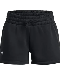 Clothing|Under Armour Kids Rival Fleece Shorts (Big Kids) Black/White